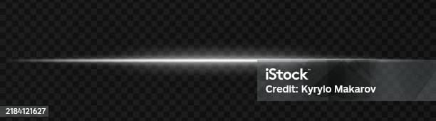White Intense Effect Intense White Horizontal Light Beam Effect On A Transparent Background ...