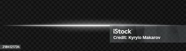 White Intense Effect Intense White Horizontal Light Beam Effect On A Transparent Background ...