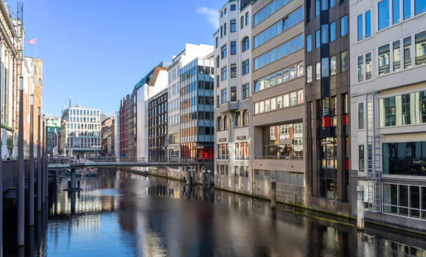 Germany, Hamburg, Downtown Alsterfleet, October 24, 2024 - Commercial buildings at Alsterfleet Hamburg