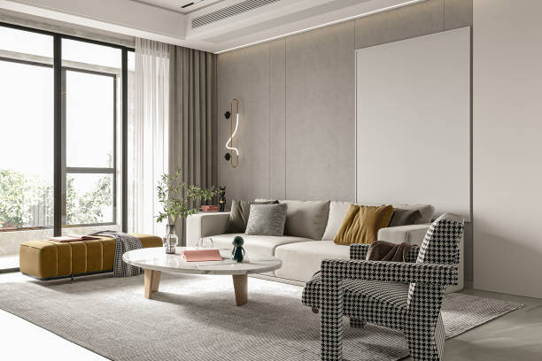 istock Cozy Modern Living Room with Minimalist Decor and Natural Light 2184123662