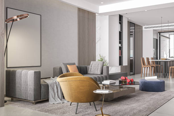 istock Modern Living Room with Cozy Seating and Open Concept Design 2184124375