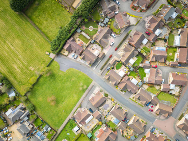istock Drone view of a typical bungalow development in the UK. 2184124892