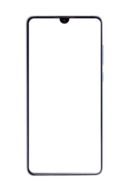 istock top view smartphone white sceen on background 2184126115