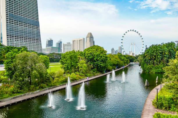 istock Fountains on the waterfront in Singapore 2184127689