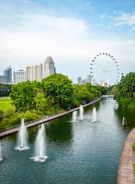 istock Fountains on the waterfront in Singapore 2184128888