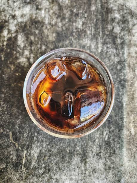 Cola drink with ice cubes