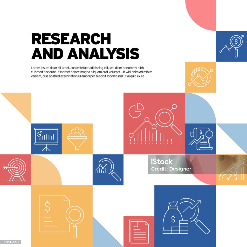 Analysis Related Image Research And Analysis Related Vector Illustration Business Finance Data ...
