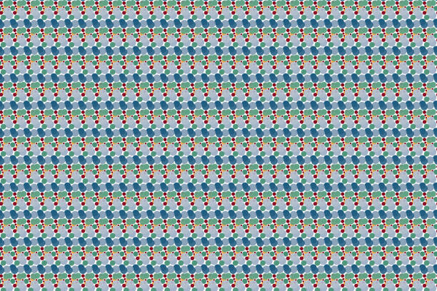 Brightly colored circles and dots create a playful, rhythmic design across the fabric.