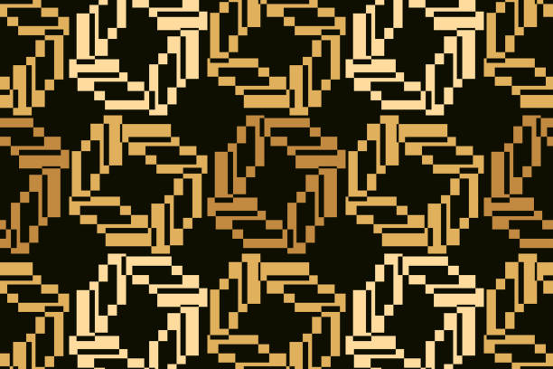 A stunning design featuring overlapping golden shapes on a deep black background.
