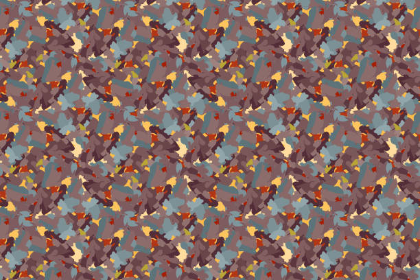 Vibrant abstract pattern showcasing dynamic colors and shapes in playful repetition