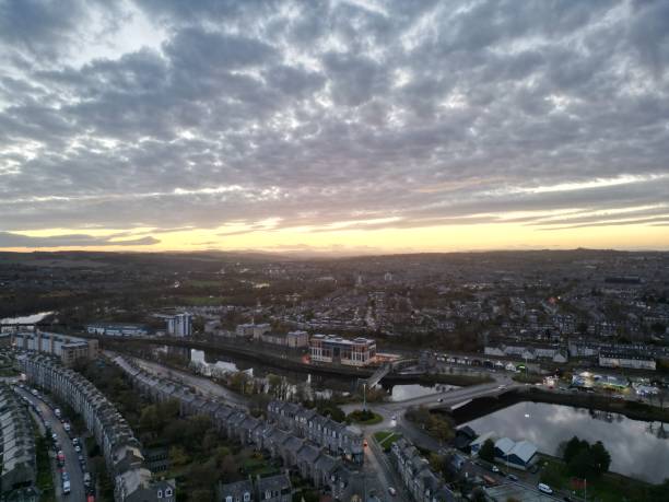 istock Autumn Sunset Skies 2184135326