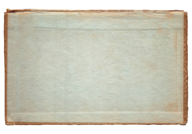 Vintage background of old ancient torn paper texture with spots isolated