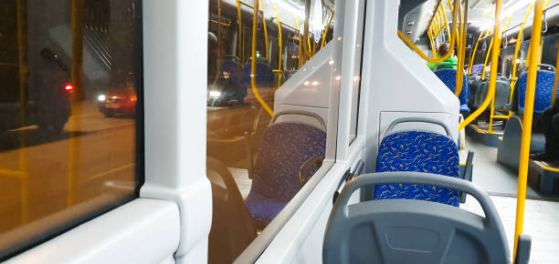 istock The interior of a bus on an overnight road trip. 2184137601