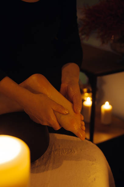 istock Candlelit Foot Treatment 2184143332