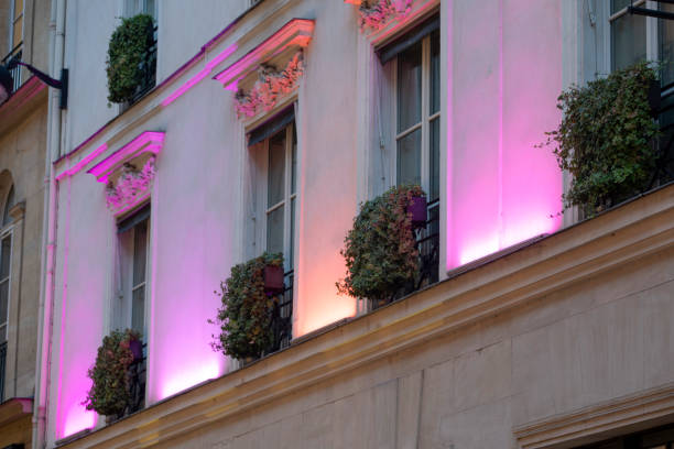Architecture in Paris at dusk