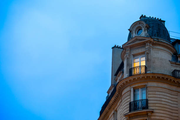 Architecture in Paris at dusk