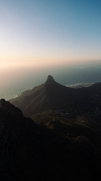 istock Sunset Views of Lion's Head from Table Mountain, Cape Town 2184155780