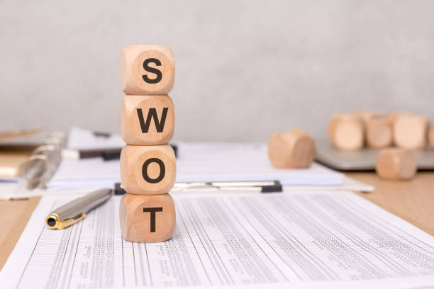 istock SWOT Analysis Blocks Placed on Desk Essential for Effective Strategic Planning Sessions 2184159674