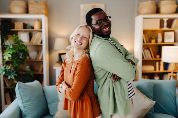 istock Portrait of young multicultural couple 2184160741