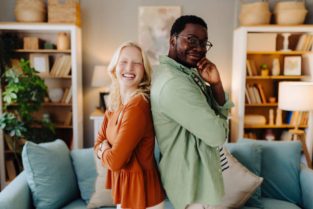 istock Portrait of young multicultural couple 2184162368