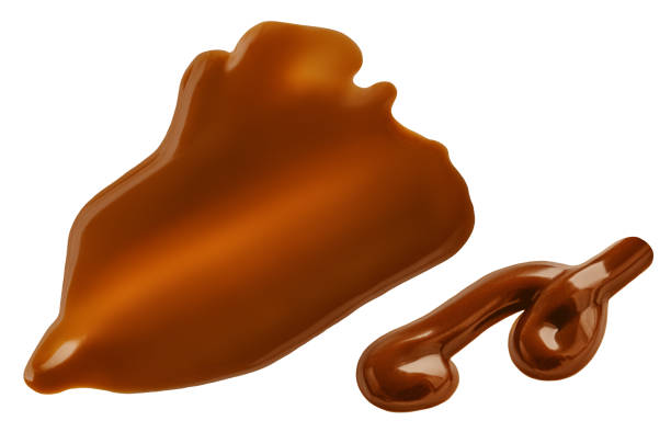 istock Chocolate Smears set  Isolated on white. Melted Chocolate spread,  Chocolate Hazelnut Cream top view, flat lay 2184164519