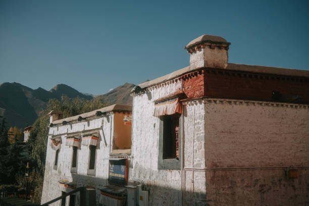Detail of a building in Tibet