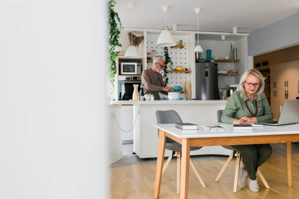 istock Senior couple spending day at home 2184168242