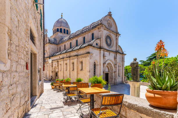 Sibenik old town with St James cathedral, Croatia