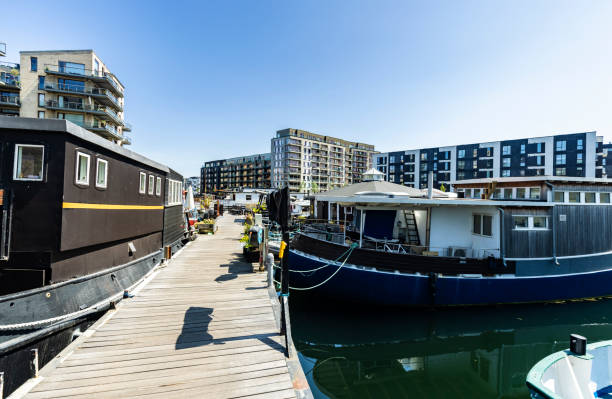 Pier with new apartments in Copenhagen