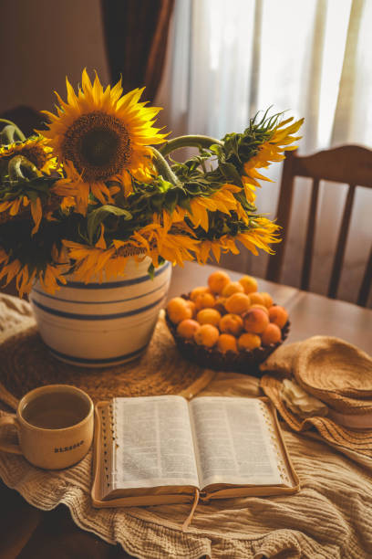 istock An open Bible in a cozy home atmosphere 2184176170