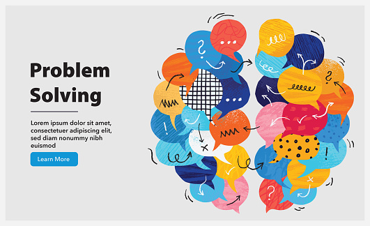 Problem Solving Concept Web Banner Stock Illustration - Download Image ...