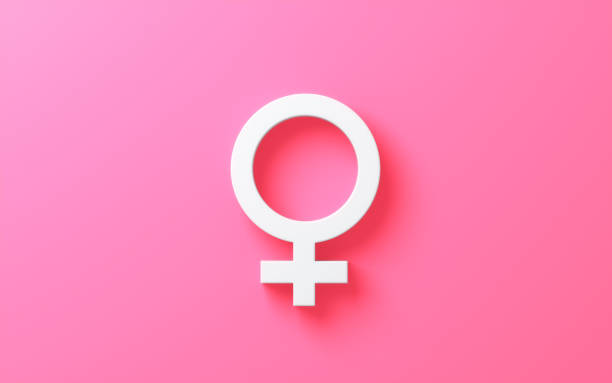 istock White Female Gender Symbol on Soft Pink Background 2184182916