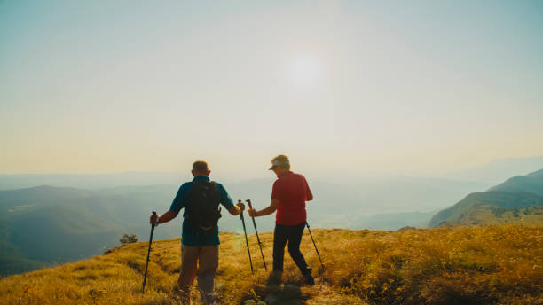 istock Senior Couple Enjoying Hike in Scenic Terrain 2184183284