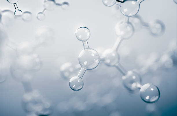 Abstract image highlighting a transparent molecular structure, showcasing interconnected atoms and bonds. Perfect for science, chemistry, or biotechnology themes, emphasizing innovation and discovery. Abstract 3D computer design.