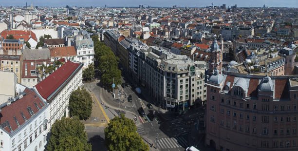 istock Panoramic view of Vienna from the observation platform on Haus des Meeres,Vienna,Austria,Europe 2184183796