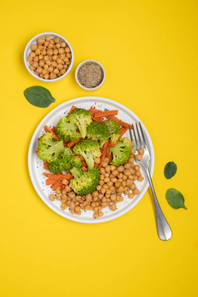 istock Healthy salad with broccoli, carrots and chickpeas 2184188175