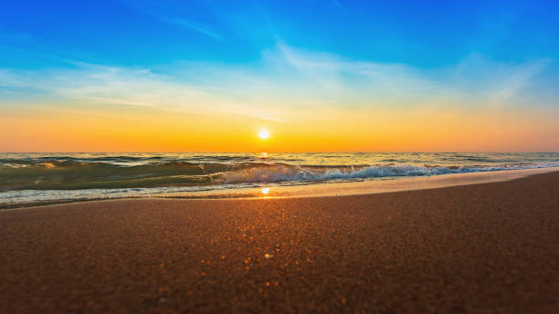 istock Beautiful sea landscape during sunset 2184193596