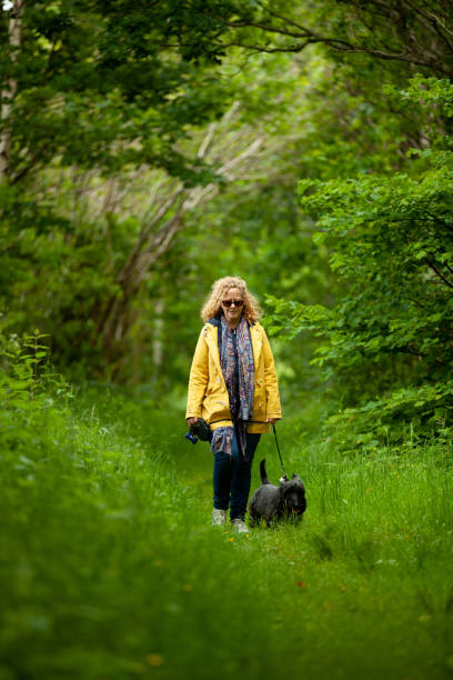 istock Green Glade Walking with Pet Dog 2184200081