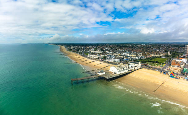 istock Panoramic aerial done view of Bognor Regis beach, West Sussex, England 2184201980