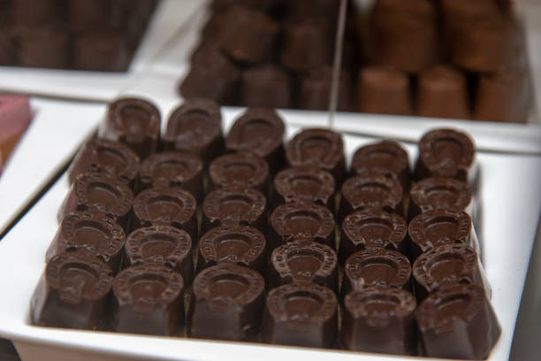 istock A tempting assortment of gourmet chocolates on a decorative plate 2184202794