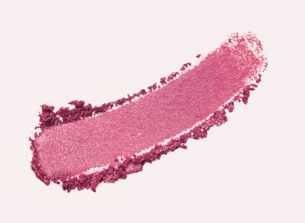 istock Make up product blush red blusher swatch sample texture background isolated on white 2184206631