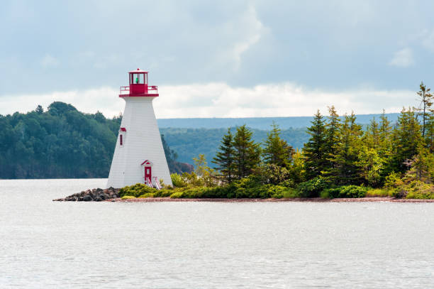 istock Bras D'Or lake lighthouse on Cape Breton 2184206807
