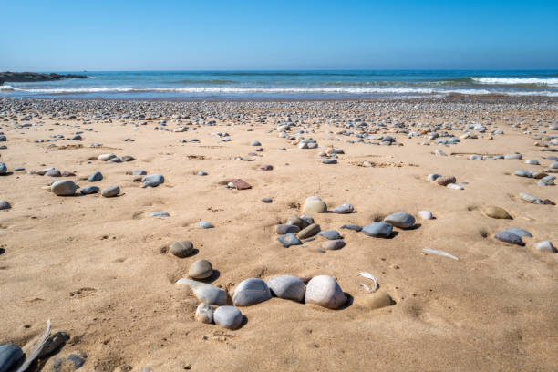 Beach of Aourir in Marocco