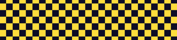 istock Yellow and black taxi pattern with checkerboard squares. Grunge classic cab sign background. Flat vector illustration isolated on white background. 2184207292