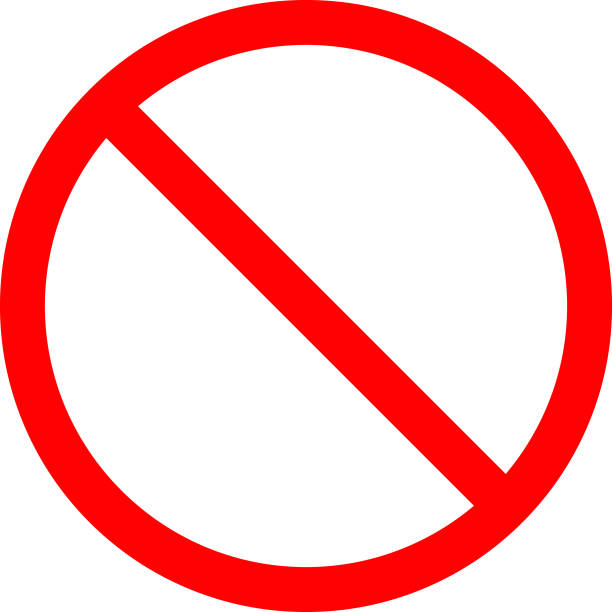 istock Sign forbidden. Icon symbol ban. Red circle sign stop entry ang slash line isolated on transparent background. Mark prohibited. 2184208786
