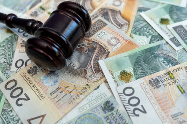 istock pln polish money with gavel hammer 2184212503