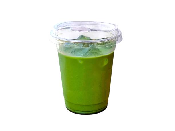 istock Iced matcha green tea isolated on white background. Japanese beverage menu 2184213151