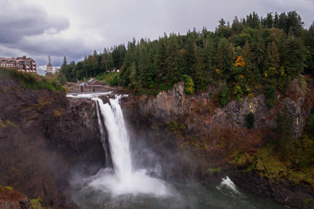 istock Snoqualmie Falls, a 268-foot waterfall on the Snoqualmie River in Washington state, surrounded by lush greenery 2184217272