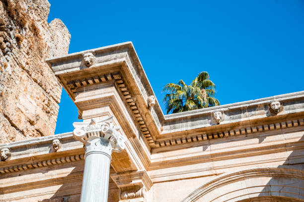 Side, Antalya - Turkey: August 24, 2025: Side is an ancient city located on the southern coast of Turkey, near the modern town of Manavgat in Antalya Province. It is one of the best-preserved classical sites in the country and offers a fascinating blend of ancient ruins and coastal beauty.