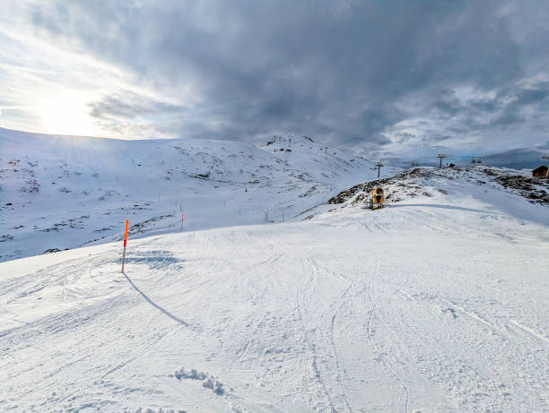 istock Snow covered mountains and ski slopes, ski area Stoos 2184227024